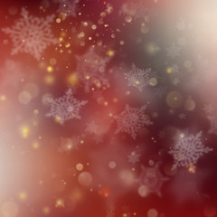 Fototapeta na wymiar Christmas red holiday glowing background. EPS 10 vector