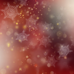 Christmas red holiday glowing background. EPS 10 vector