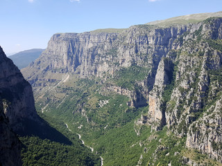 Fototapeta na wymiar Vikos gorge landscape Zagoria Epirus Greece