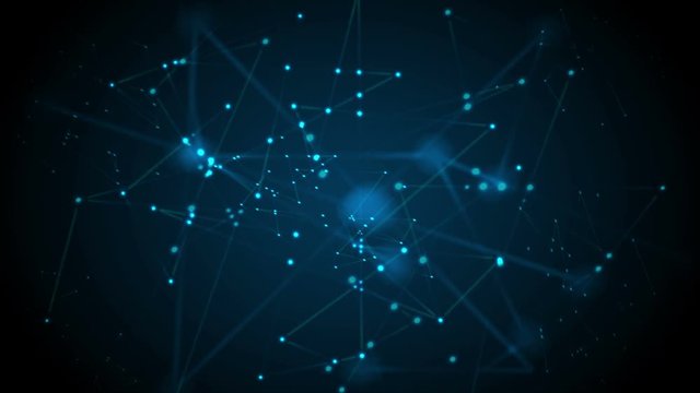 Abstract futuristic communication low poly motion design. Seamless loop. Video animation Ultra HD 4K 3840x2160