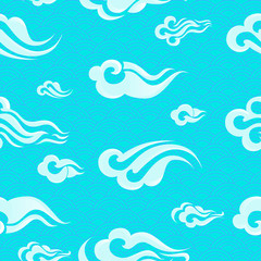 Chinese cloud traditional seamless pattern. Vector background