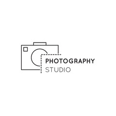 Photography line logo template