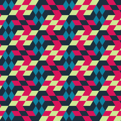 Seamless mosaic pattern. Geometric background. Vector Illustration.