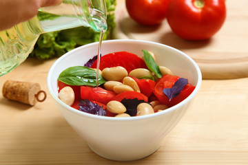 A healthy vegetable salad
