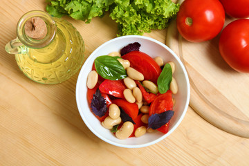 A healthy vegetable salad