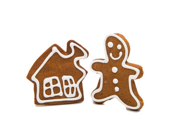 gingerbread man baked isolated