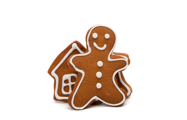 gingerbread man baked isolated