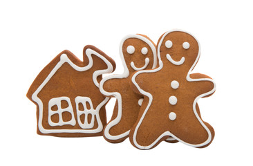 gingerbread man baked isolated