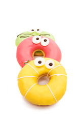 Donuts in glaze isolated