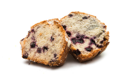 blueberry cupcake isolated