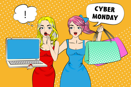 woman with cyber monday