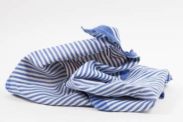 Blue striped dishtowel