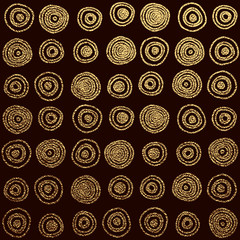 Gold color pattern with circles