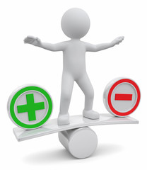 3d Männchen Balance Plus Minus