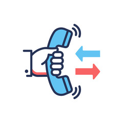Call Back - modern vector line design single icon.