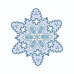 Snowflake to create a winter decor. Decorative element for the New Year and Christmas.