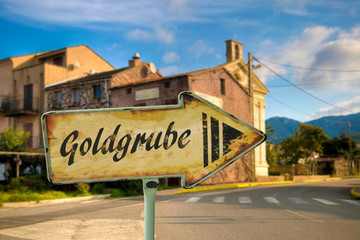 Schild 198 - Goldgrube