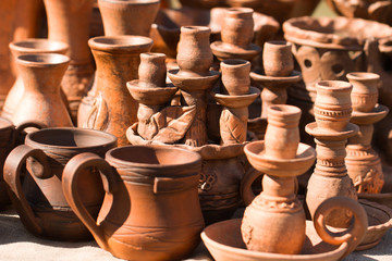 Fototapeta na wymiar handmade clay ware