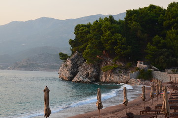 Sveti Stefan beach, Montenegro 15 July 2015