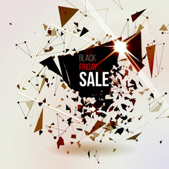 Abstract explosion background. Black friday poster. Card template. Big sale.