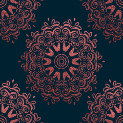 Flower Mandalas. Vintage decorative elements.