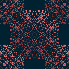 Flower Mandalas. Vintage decorative elements.