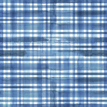 Blue Plaid Abstract Texture