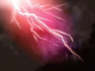 Red lightning background