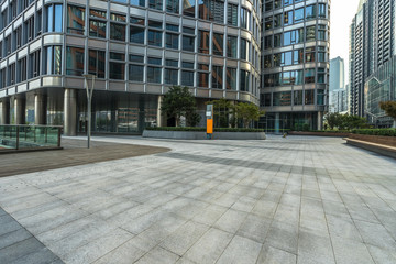 square of Shanghai financial district in China.