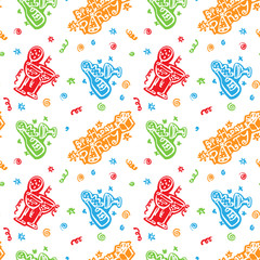 colorful Happy birthday pattern Background