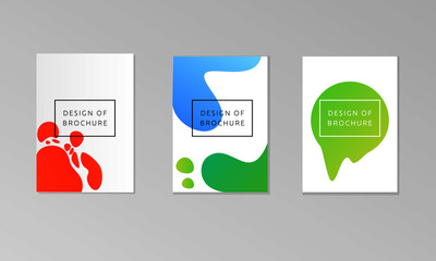 Set of 3 flat vector poster and templates.