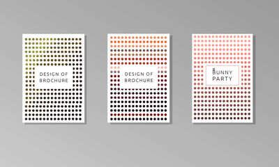 Set of 3 flat vector poster and templates.