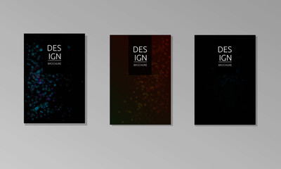 Set of 3 flat vector poster and templates.