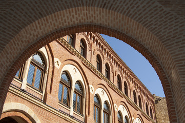 Patio de armas del Castillo de Belmonte en Cuenca