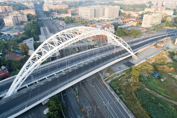 Foto aerea del quartiere della Garbatella a Roma