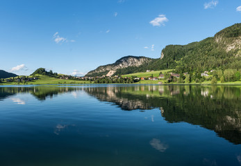 The mountain lake Thiersee in Tyrol, Austria