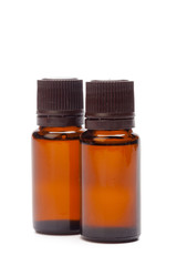 typical small cosmetic bottle isolated on white