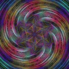 Abstract shiny colorful fractal spiral design background