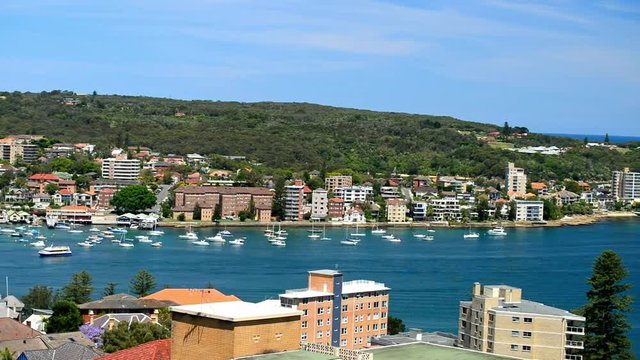 Manly Beach aerial view, Sydney.