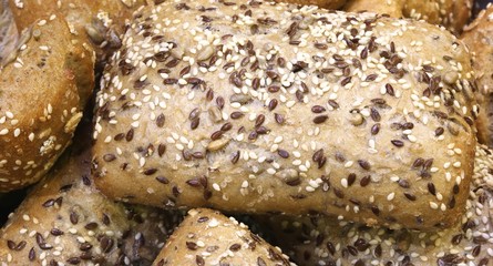 baked bread pieces made with whole wheat flour