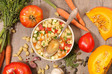 pasta soup with vegetables