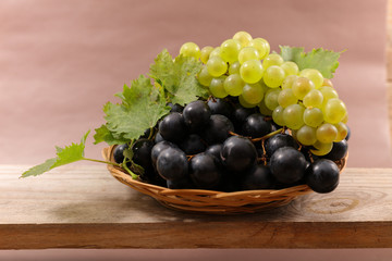 black and green grapes