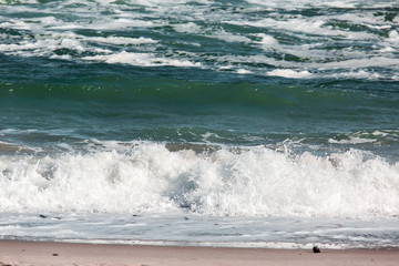 The sea storm wave, marine background.