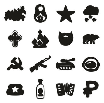 Russia Icons Freehand Fill