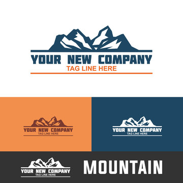 mountains, bull, flower, logo image isolated