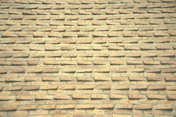 Vintage tone old red brick wall texture for background