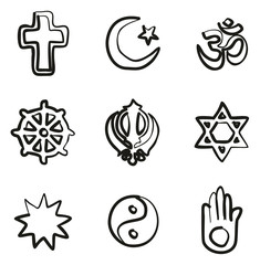 Religion Icons Freehand 