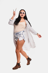 stylish girl in sunglasses