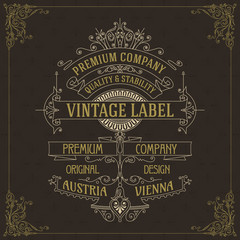 Old vintage card with floral ornament - vector