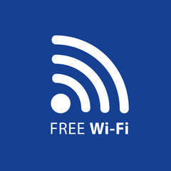 free wifi symbol blau